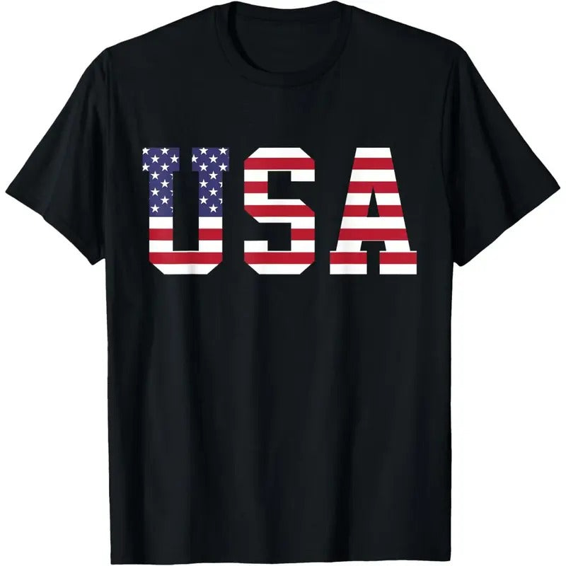 USA National American Flag 4th Of July T-Shirt made in usa Hoodie, Sweatshirt | GrindPrints.com