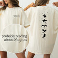 USA Probably reading about Dragons shirt Dragon Rider Fourth Wing merch bookish book merch tshirt Xaden Riorson Violet...