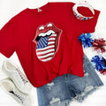 USA Sequin Lips Comfort Colors T-Shirt Hoodie, Sweatshirt | GrindPrints.com