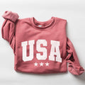 USA, Stars, Retro, Patriotic, America, 4th of July Sweatshirt, Crew Neck, Women's, Crewneck T-Shirts, Hoodie