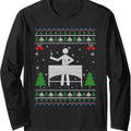 Ugly Xmas Design Marimba Player Ugly Christmas Sweater Funny Long Sleeve T-Shirt Hoodie, Sweatshirt | GrindPrints.com