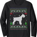Ugly Xmas Design Schnauzer Dog Ugly Christmas Sweater Funny Long Sleeve T-Shirt Hoodie, Sweatshirt | GrindPrints.com