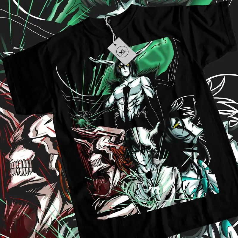 Ulquiorra Bleach T-Shirt Cifer Ichigo Kurosaki Manga Horror Anime Shirt All Size Hoodie, Sweatshirt | GrindPrints.com