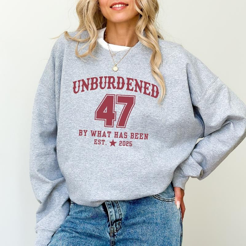 Unburdened 47 President Trummpp 45 47 Long Sleeves Trummp Supporter Presidential Trummpp Won MAGA T-Shirts, Hoodie, Sweatshirt