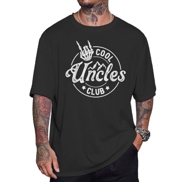 Uncle Fathers Day Gift, Cool Uncles Club Skeleton Hand T Shirt, Uncle Tee, Gift From Niece Nephew, Unisex Crewneck...