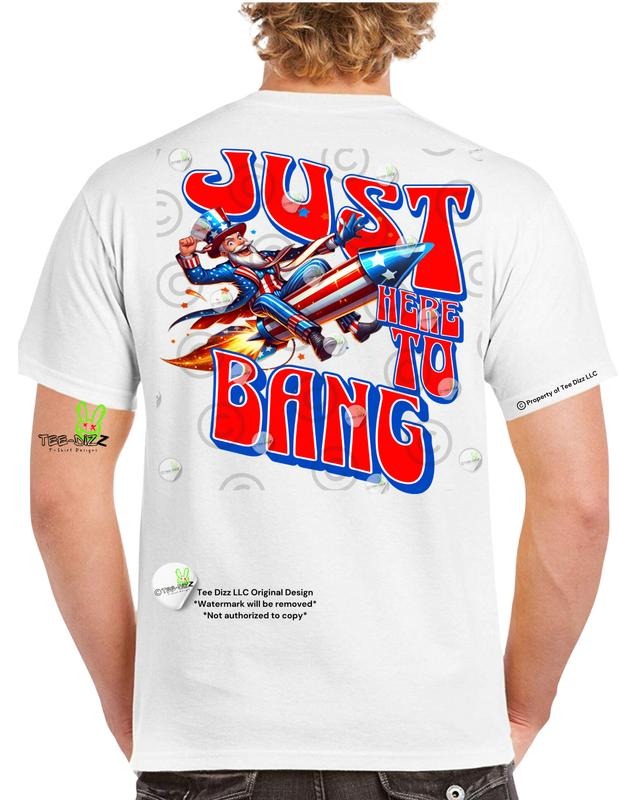 Uncle Sam: Just Here to Bang - Men's funny graphic T-shirt Hoodie, Sweatshirt | GrindPrints.com