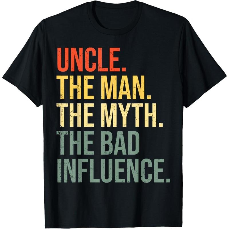 Uncle The Man The Myth The Bad Influence Best Funny Uncle T-Shirt made in usa Hoodie, Sweatshirt | GrindPrints.com