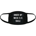 Under My Mask Is A Smile Face Mask Funny Happiness Positive Graphic Nose And Mouth Covering Funny Masks for Adults Funny...