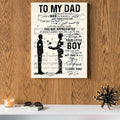 Unframed To My Dad Print Poster, Inspirational Wall Art Picture, For Bedroom Living Room Home Decor, Father's Day,...