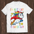 Unicorn Super Gay Pride LGBT T Shirt Hoodie Sweater LGBTQ Ally Rainbow Flag Meme Gift Funny Tee Style Unisex Gamer Cult...