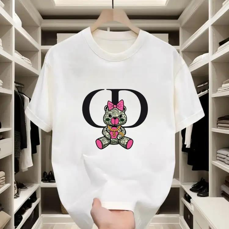 Unique Bear Print, with Fashion Letters Elements, Pure Cotton Material Is Comfortable and Versatile, Helping You Easily...