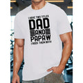 Unique DAD AND PAPAW I ROCK THEM Graphic Tee - Men's Round Neck Short Sleeved T-Shirts