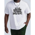 Unique Music Letter Graphic Tee - Soft, Breathable, Comfy Chic Design