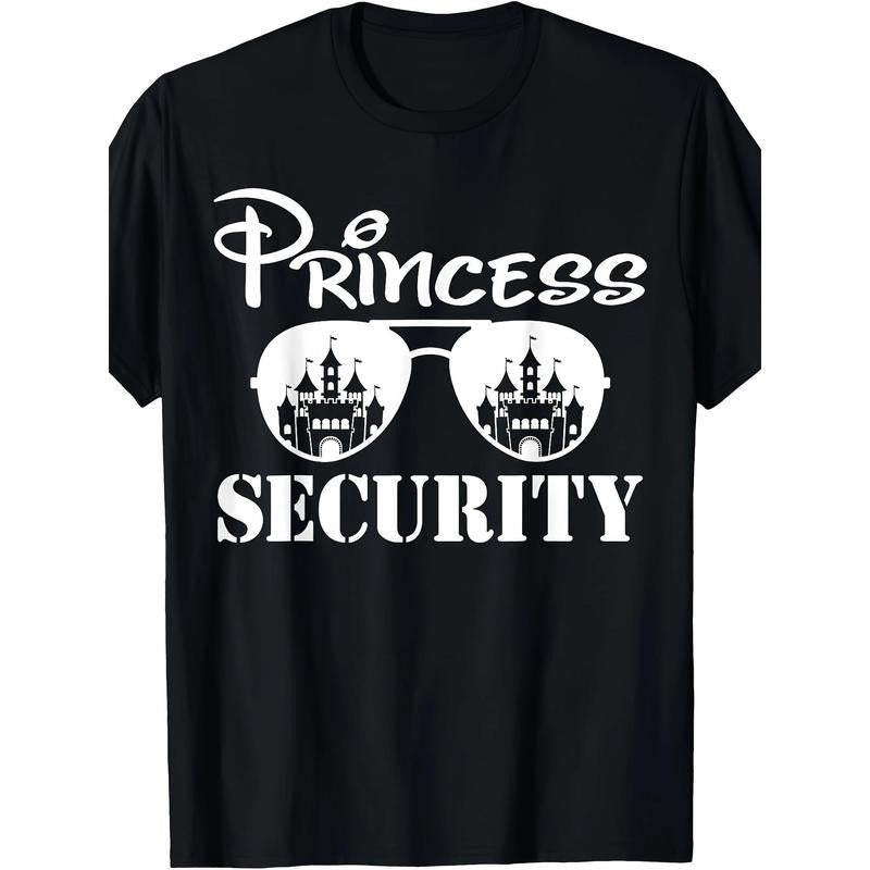 Unique Princess Security Team Graphic T-Shirt - Fun Family Trip, Birthday Party, Dad, Mom