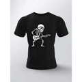Unique Skeleton Playing Guitar Design Short Sleeve Casual T-Shirt for Men, Summer Tees Made in USA Hoodie, Sweatshirt