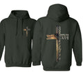 Unisex Christian Faith Hoodie with Rustic Cross Design - Perfect For Wear Hoodie, Menswear T-Shirts, Sweatshirt