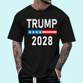 [Unisex Cotton] President Donald Trump 2028 T-Shirt , Short Sleeve, Top Unisex Hoodie, Sweatshirt | GrindPrints.com