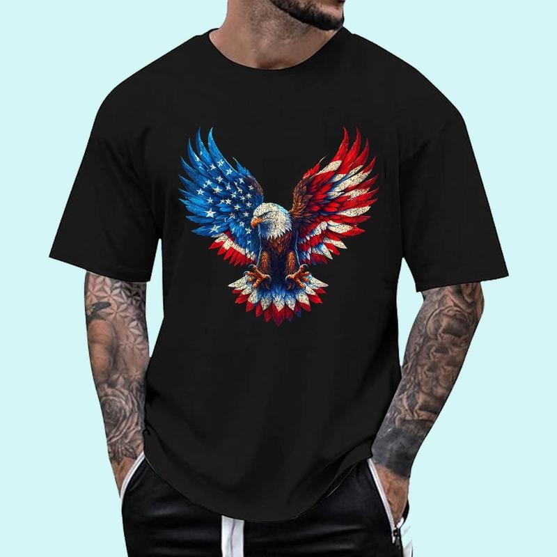 [ Cotton Shirt] American Flag Bald Eagle Patriotic Eagle 4th July USA T-Shirts, Hoodie, Sweatshirt