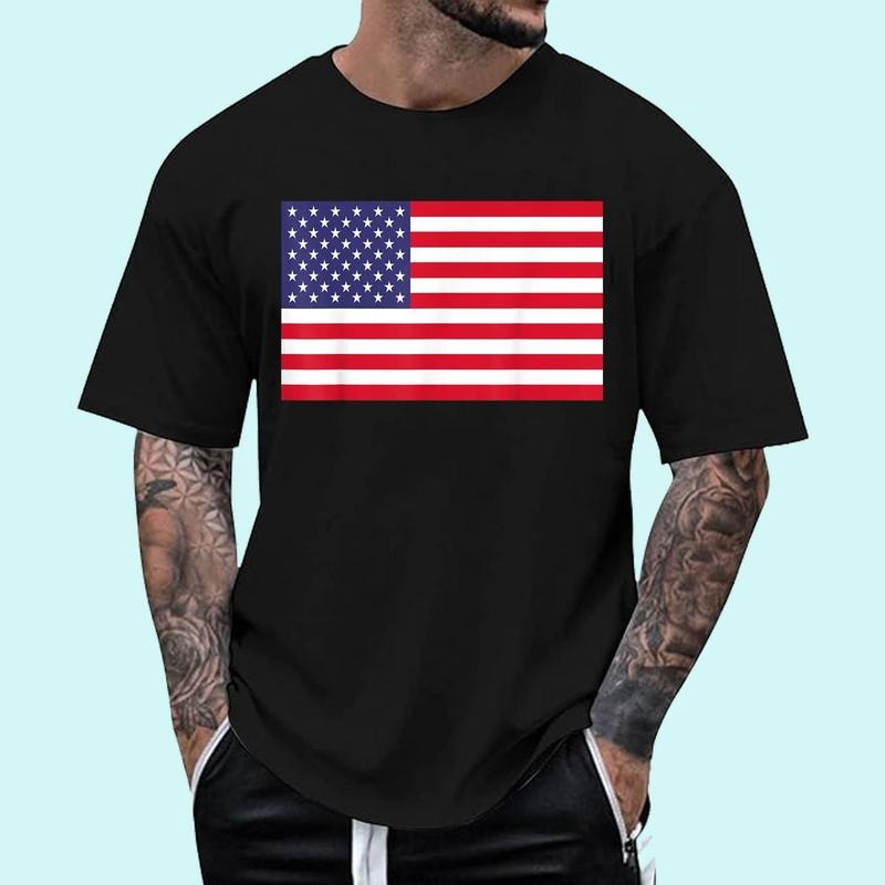 [Unisex Cotton Shirt] American Flag T-Shirt Hoodie, Sweatshirt | GrindPrints.com