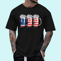 [Unisex Cotton Shirt] Beer American Flag 4th of July Men Women Merica Drinking USA T-Shirt Hoodie, Sweatshirt