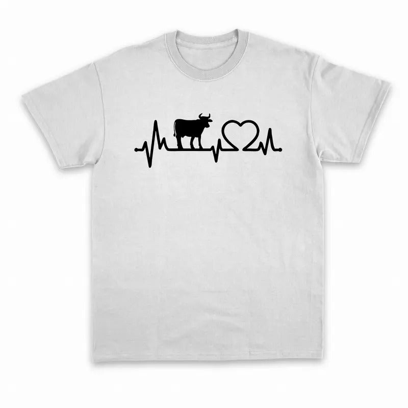 Unisex Cow Heartbeat T-Shirt  , Sweatshirt  and Hoodie | GrindPrints.com