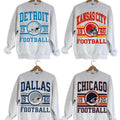 Unisex Crewneck Sport Classic Sweatshirt All Teams Football, Ash Grey Menswear Soft, Football Sweatshirt T-Shirts, Hoodie