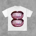 Unisex Lip Graphic Print Street Cotton T-Shirtstyle{n002}2 T-Shirts, Hoodie, Sweatshirt | GrindPrints.com