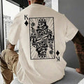 Unisex Men's Playing Card Print Round Neck Tee, Summer Outfits 2024, Regular Fit Streetwear Short Sleeve Crew Neck...