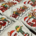 Unisex Size Faux Embroidery Christmas Claus Sweatshirt - Perfect for Everyone! T-Shirts, Hoodie | GrindPrints.com