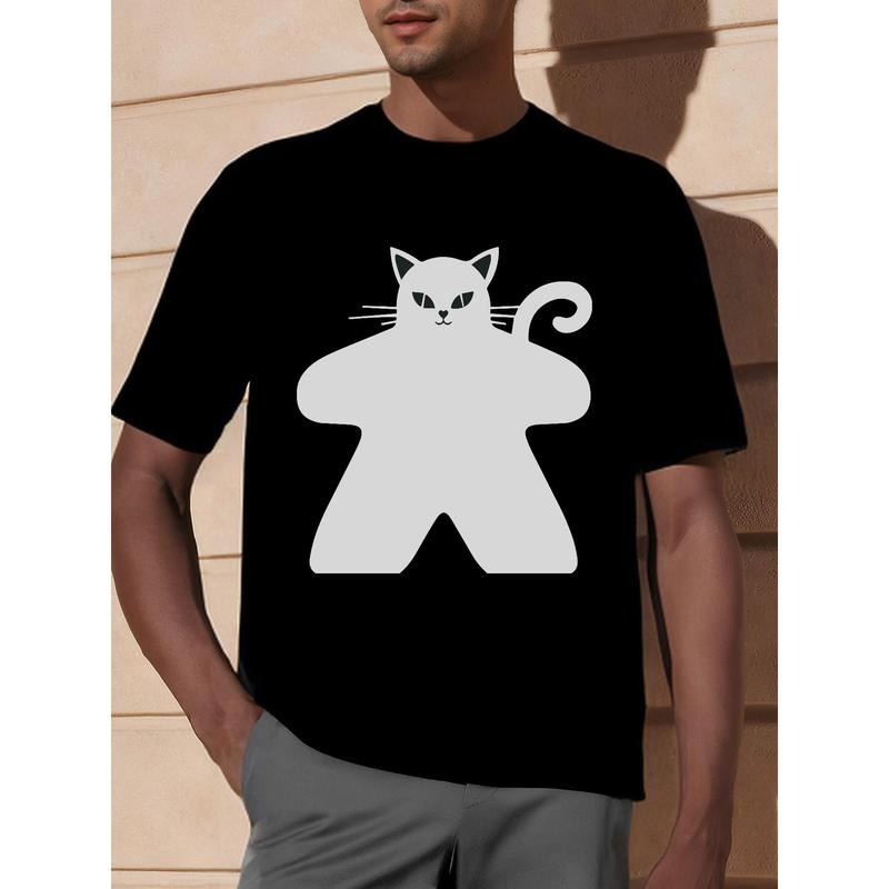 Cat Meeple 100% Organic Cotton Men's/ Unisex T-shirt Made in USA Hoodie, Sweatshirt | GrindPrints.com