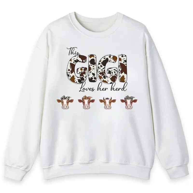 Unisex This Gigi Loves Her Herd  T-Shirt  , Sweatshirt  and Hoodie | GrindPrints.com