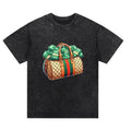 Unisex Vintage Wash Pattern T-Shirts, Fashion Cartoon Prints, Men's and Women's Loose Casual Summer T-Shirts, Fashion...