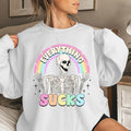 Unisex comfort colors gildan skeleton everything sucks funny short sleeve cotton polyester tshirt crewneck sweater Comfy...