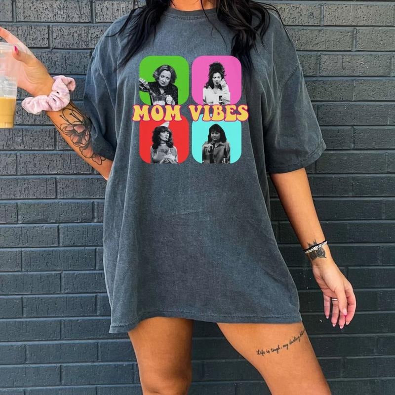 Unisex comfort colors sarcastic funny mom vibes short sleeve comfy casual cotton tshirt Hoodie, Sweatshirt | GrindPrints.com