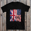 United Kingdom USA Flag - Half American T-Shirt made in usa Hoodie, Sweatshirt | GrindPrints.com