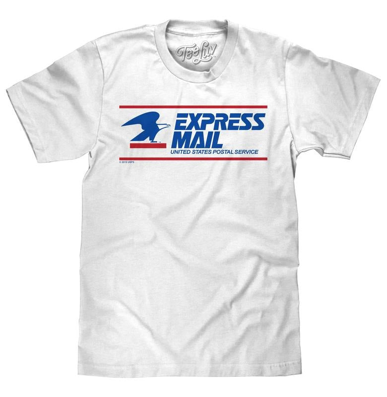 United States Postal Service Express Mail T-Shirt - White Hoodie, Sweatshirt | GrindPrints.com