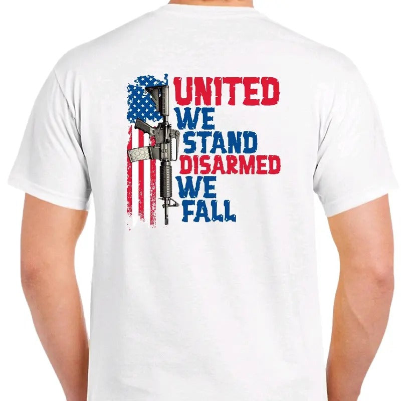 United We Stand. Disarmed We Fall Men's t-shirt Crewneck Cotton Hoodie, Sweatshirt | GrindPrints.com