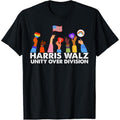 Unity Over Division Harris Walz 2024 T-Shirt made in usa Hoodie, Sweatshirt | GrindPrints.com