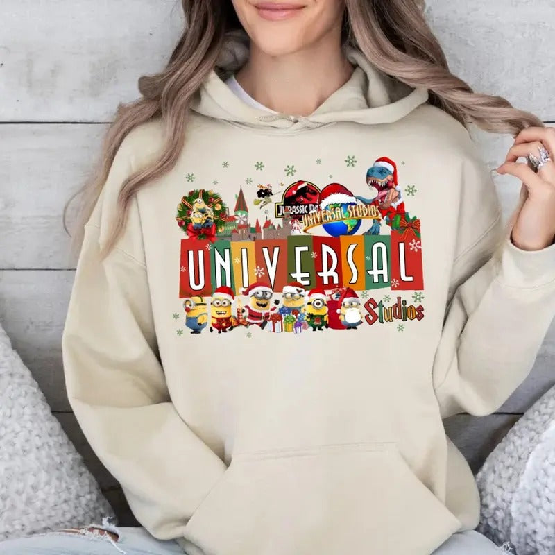Universall Christmas Studio Shirt, Family Vacation Christmas T Shirt, Xmas Group Shirt, Xmas Trip Shirt, Unisex Sweater...