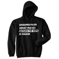 Unsupervised Adult Please Return To Wife If Found Unisex Hoodie Funny Married Joke Hooded Sweatshirt Funny Hoodies Funny...
