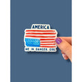 Upside Down American Flag Vinyl Sticker | America in Distress | Political Sticker | 90s Pop Culture Quote | Trending |...