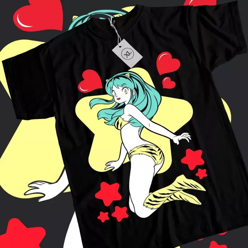 Urusei Yatsura Anime T-Shirt & Sweatshirt, Lum The Invader Girl Graphic Tee, Anime Manga Lover Gifts Hoodie | GrindPrints.com