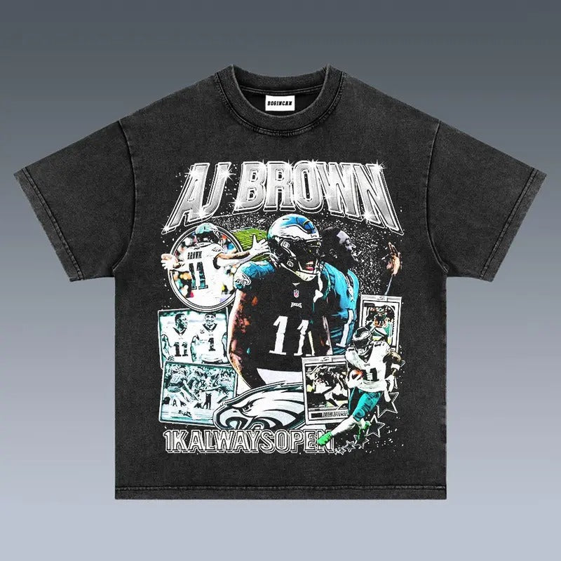VINTAGE TEE | AJ BROWN - Soft and Comfortable Shirt - Unisex - Graphic T-Shirt Hoodie, Sweatshirt | GrindPrints.com