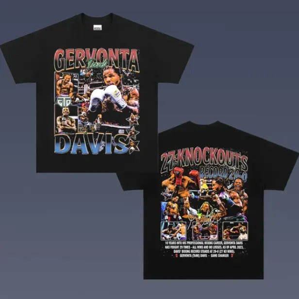 VINTAGE TEE | GERVONTA DAVIS TEE, Double Sided Prints Vintage T-Shirt, Boxing Shirt, UFC Shirt, Graphic Tee, Unisex...