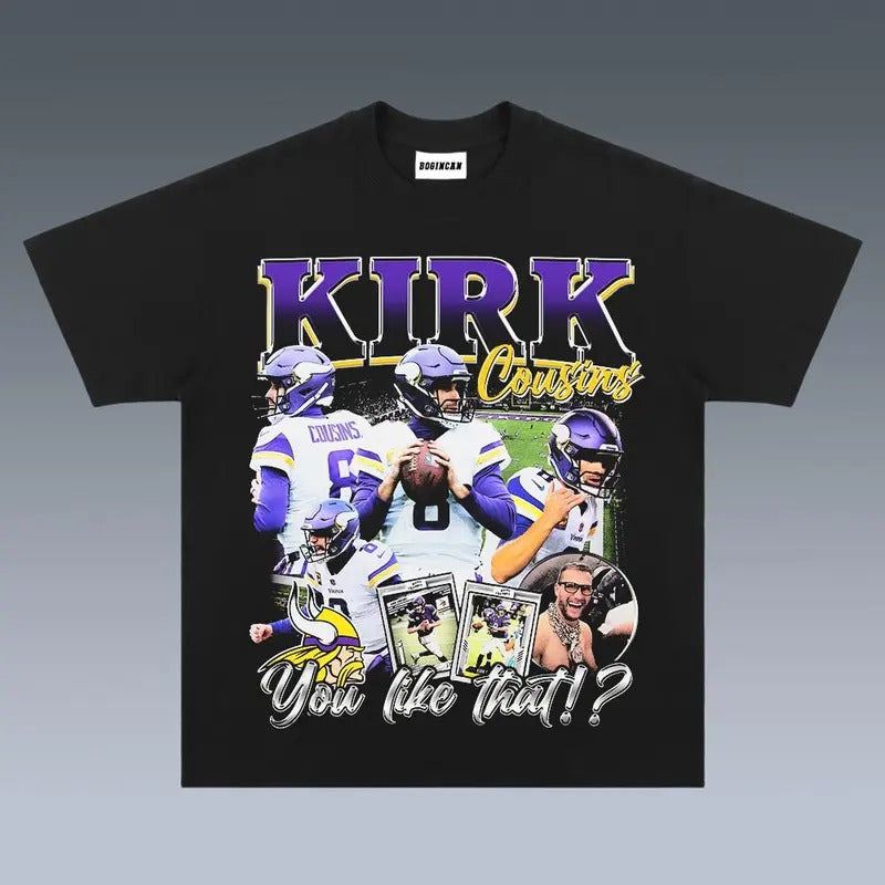 VINTAGE TEE | KIRK COUSINS- Soft and Comfortable Shirt - Unisex - Graphic T-Shirt Hoodie, Sweatshirt | GrindPrints.com