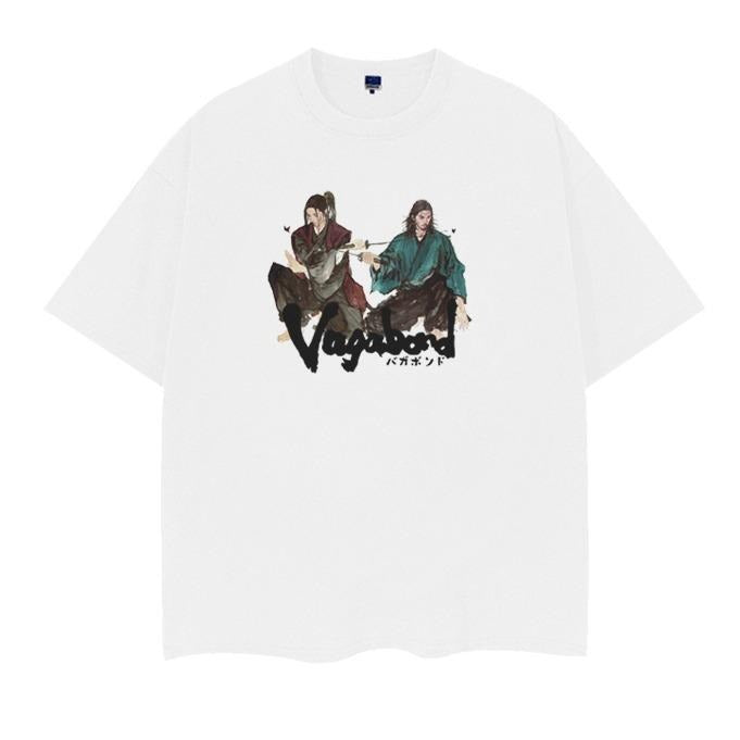 Vagabond "A Match for the Master" Heavyweight Vintage Tee 100% Cotton OVERSIZED Anime T-shirt Menswear Top Crew Necks...