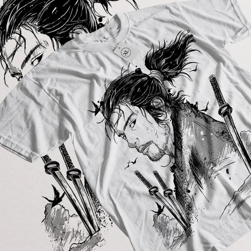Vagabond T-Shirt S-4XL Musashi Miyamoto Matahachi Honiden Anime Manga Shirt Tshirt S-4XL Hoodie, Sweatshirt | GrindPrints.com