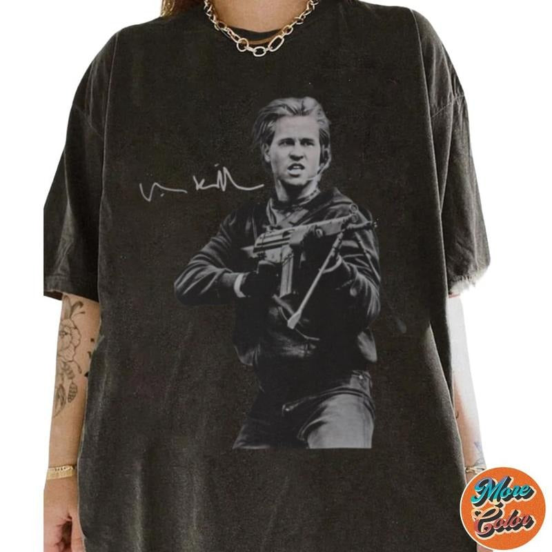Val Kilmer Signature 80s Movies Inspires Shirts, Cotton Unisex T-shirt, Crew Neck, Size S- 3XL, Menswear Top, Womenswear...
