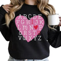 Valentine Alphabet I Love You Sweatshirt Women T-Shirts, Hoodie | GrindPrints.com