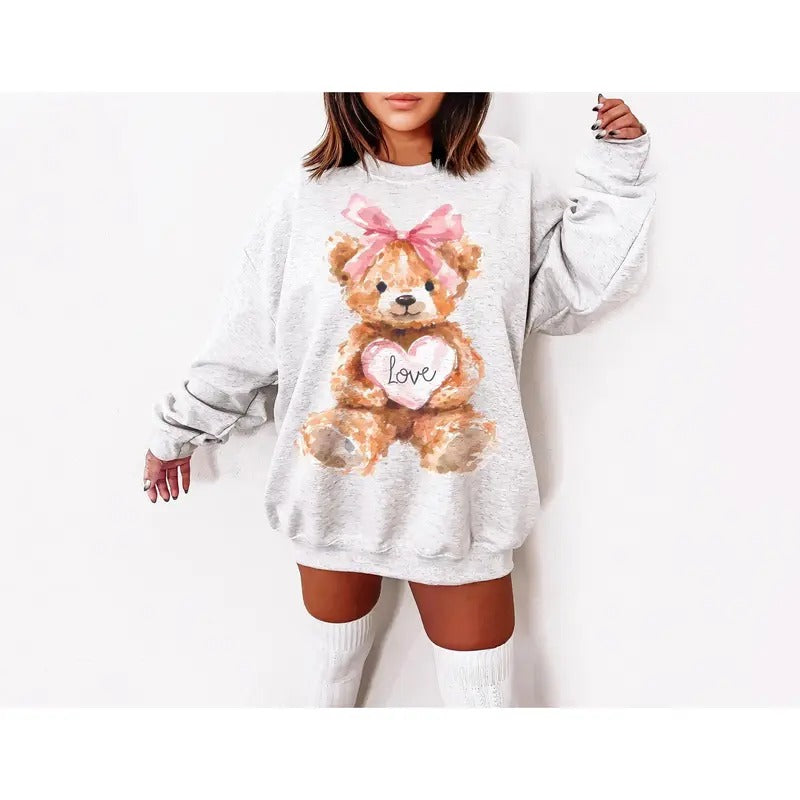 Valentine Bear Graphic Top T-Shirts, Hoodie, Sweatshirt | GrindPrints.com